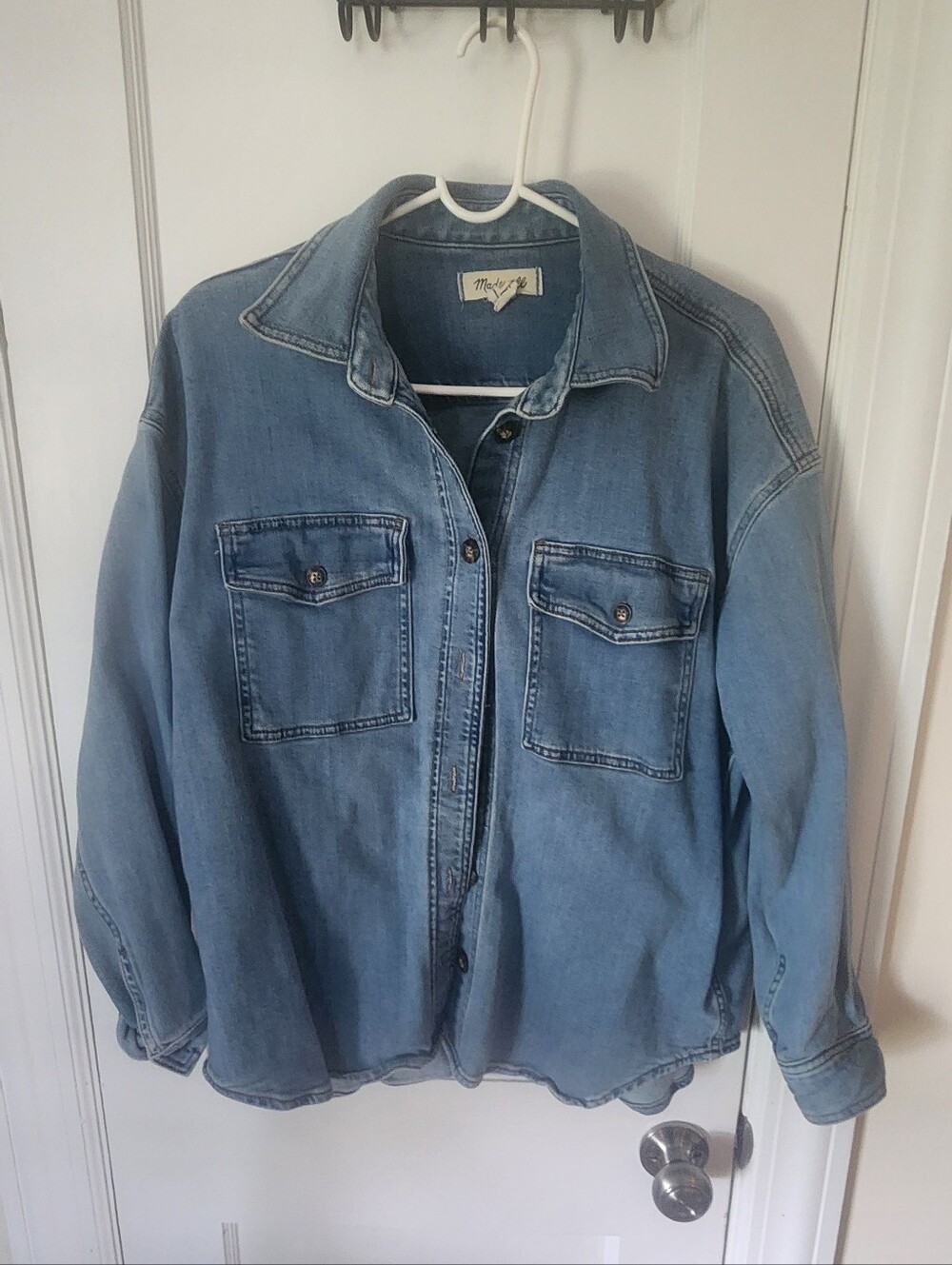 Madewell Faded Blue Denim Shacket